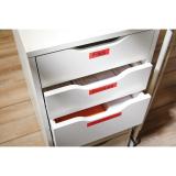 DYMO - D1 - Etiquetas estándar - Negro sobre rojo - 19mm x 7m