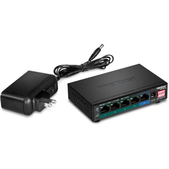 Trendnet - TPE-TG51G switch Gigabit Ethernet (10/100/1000) Energía sobre Ethernet (PoE) Negro