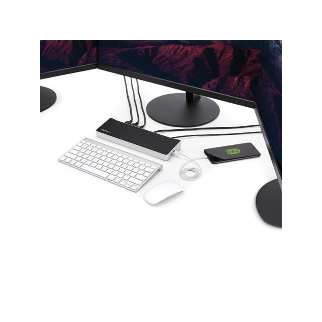 StarTech.com - Dock USB-C para 3 Monitores 4K con 5 Puertos USB 3.2 5Gbps - HDMI y DisplayPort - Mac y Windows - Docking Station