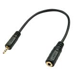 Lindy - 35698 cable de audio 0,2 m 2,5mm 3,5mm Negro