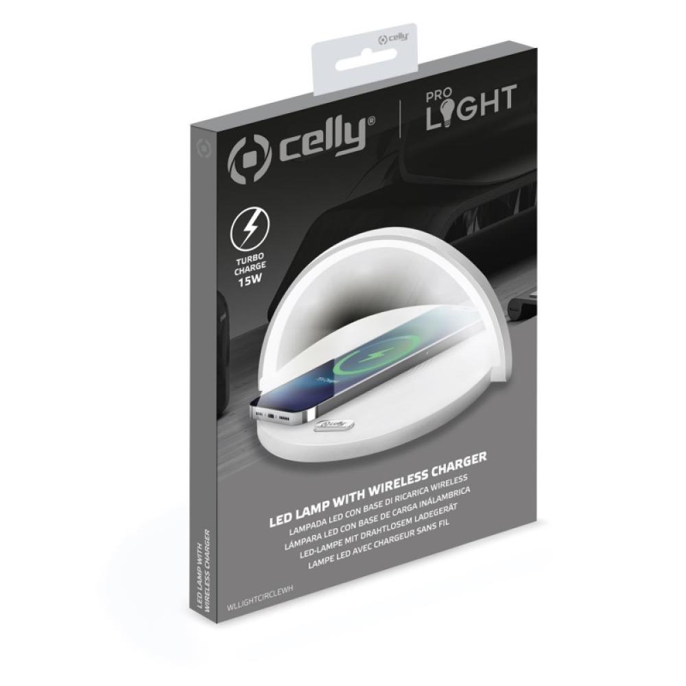 Celly - WLLIGHTCIRCLEWH cargador de dispositivo móvil Cámara digital, Mando para videojuegos, Auriculares, Teléfono móvil, Bater