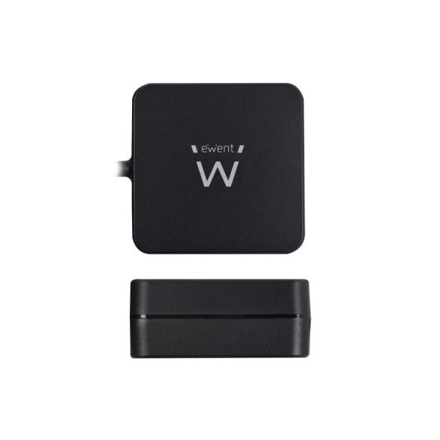 Ewent - EW3980 adaptador e inversor de corriente Interior 65 W Negro