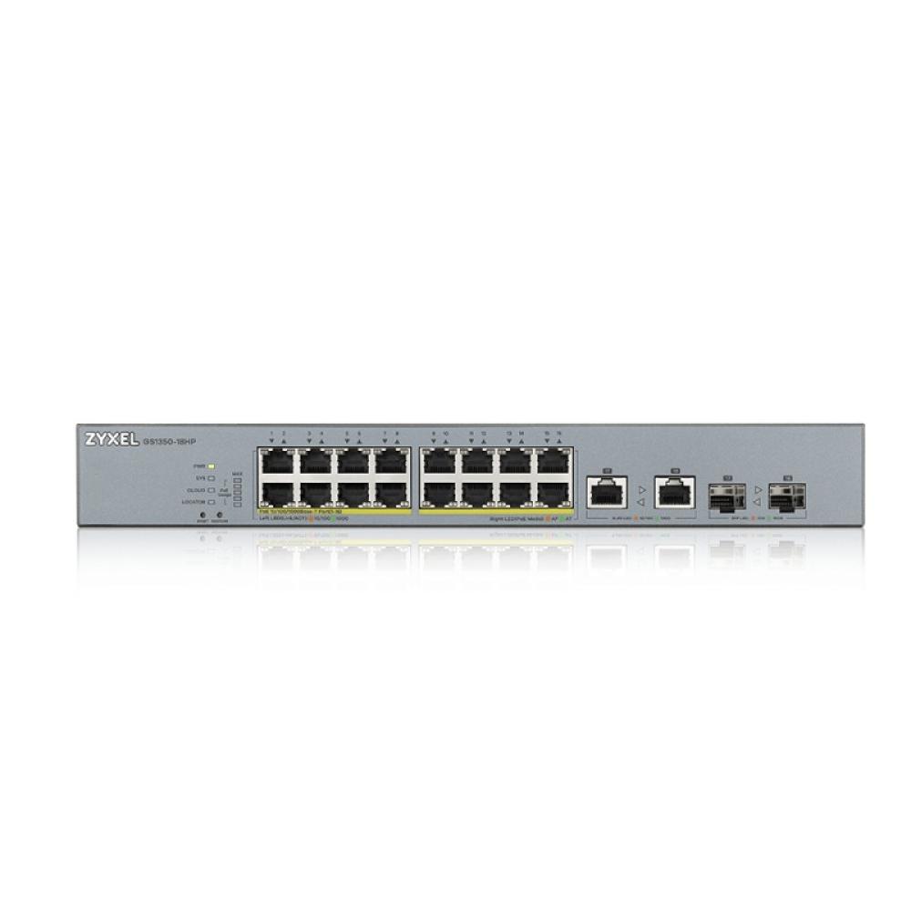 Zyxel - GS1350-18HP-EU0101F switch Gestionado L2 Gigabit Ethernet (10/100/1000) Energía sobre Ethernet (PoE) Gris