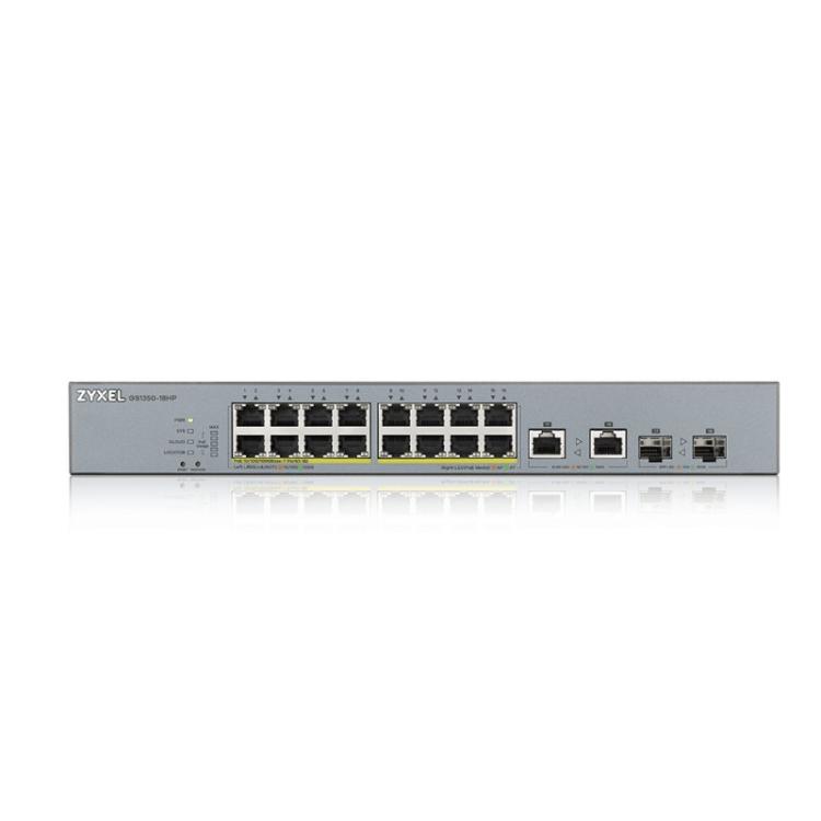 Zyxel - GS1350-18HP-EU0101F switch Gestionado L2 Gigabit Ethernet (10/100/1000) Energía sobre Ethernet (PoE) Gris