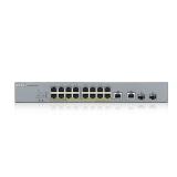 Zyxel - GS1350-18HP-EU0101F switch Gestionado L2 Gigabit Ethernet (10/100/1000) Energía sobre Ethernet (PoE) Gris