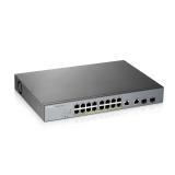 Zyxel - GS1350-18HP-EU0101F switch Gestionado L2 Gigabit Ethernet (10/100/1000) Energía sobre Ethernet (PoE) Gris