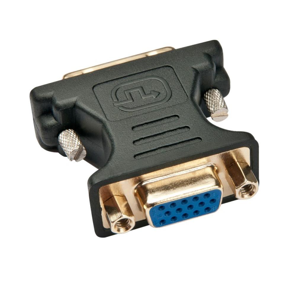 Lindy - 41199 cambiador de género para cable VGA DVI-I Negro, Oro