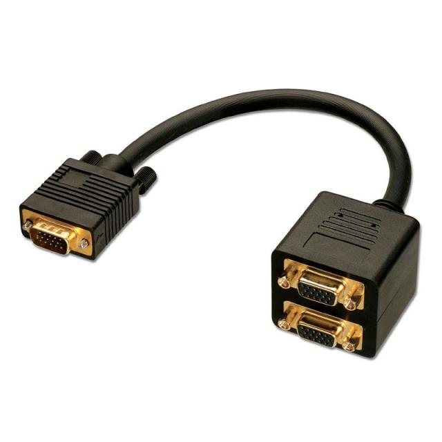 Lindy - 41214 cable VGA 0,18 m VGA (D-Sub) Negro