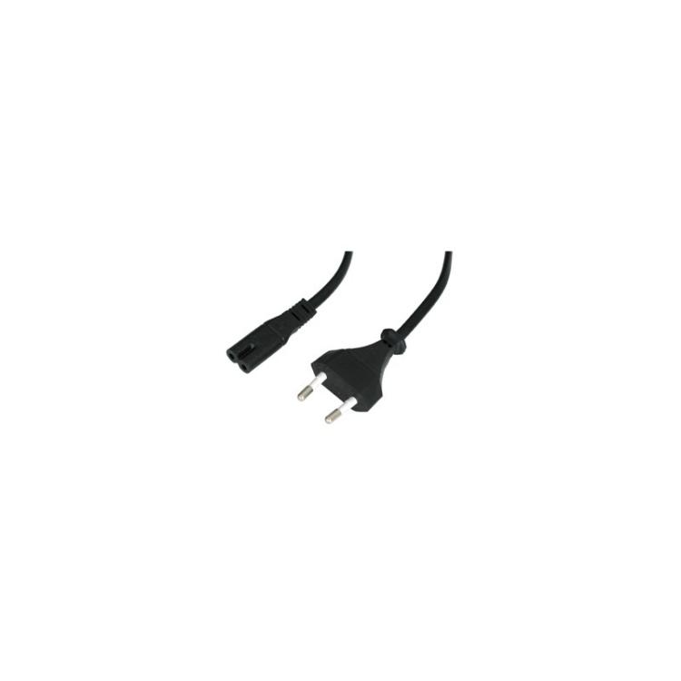 Lindy - 30423 cable de transmisión Negro 5 m CEE7/16 C7 acoplador