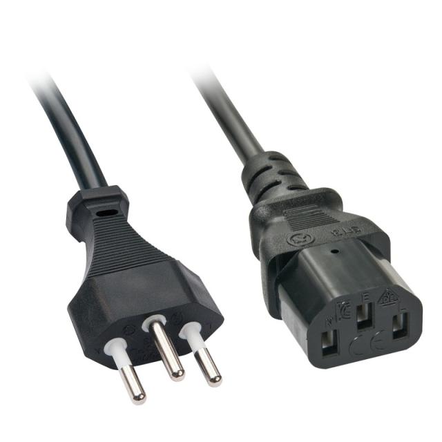 Lindy - 30417 cable de transmisión Negro 2 m C13 acoplador