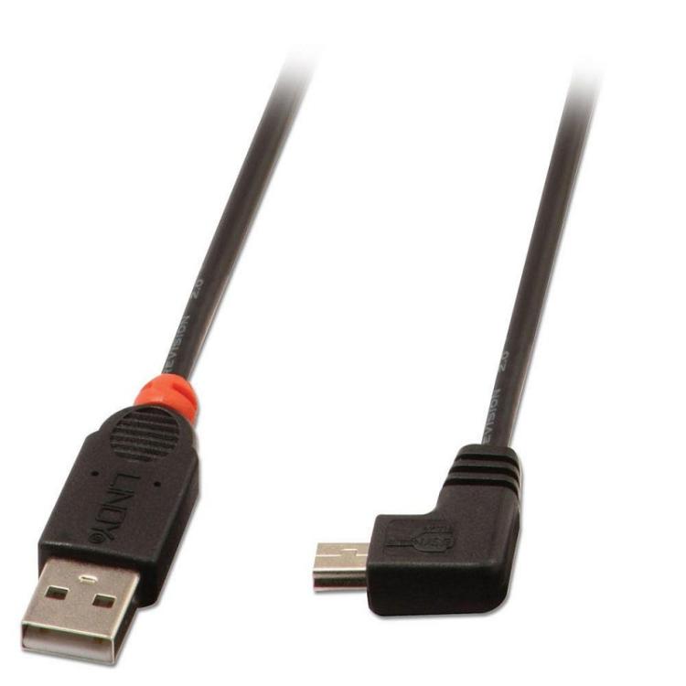 Lindy - 31971 cable USB USB 2.0 1 m USB A Mini-USB B Negro