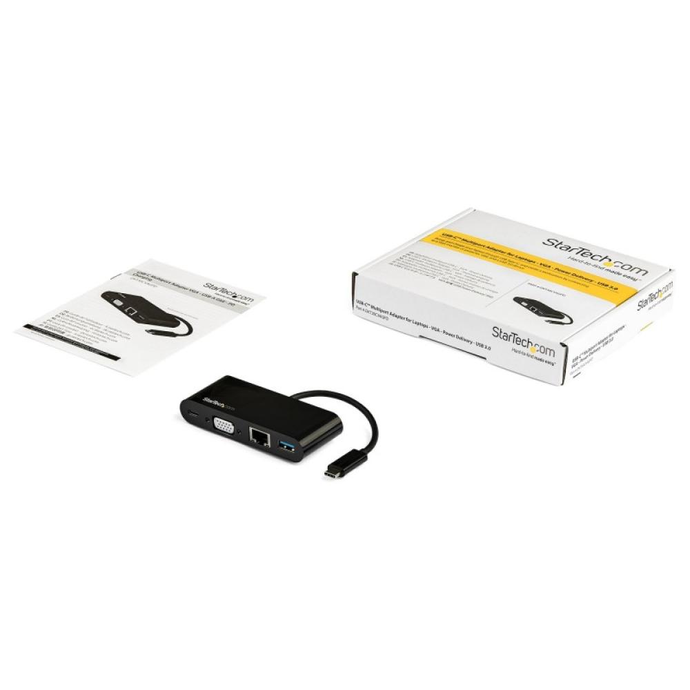 StarTech.com - Docking Station USB-C para Portátiles - Mini Replicador de Puertos para Monitor VGA 1080p - Entrega de Alimentaci