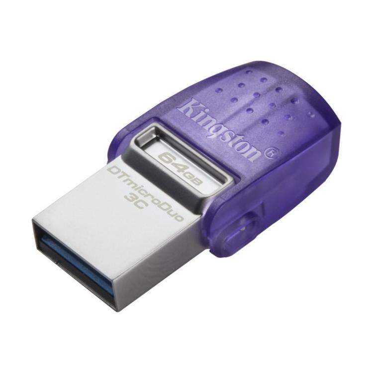 Kingston Technology - DataTraveler 64GB microDuo 3C 200MB/s dual USB-A + USB-C