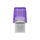 Kingston Technology - DataTraveler 128GB microDuo 3C 200MB/s dual USB-A + USB-C