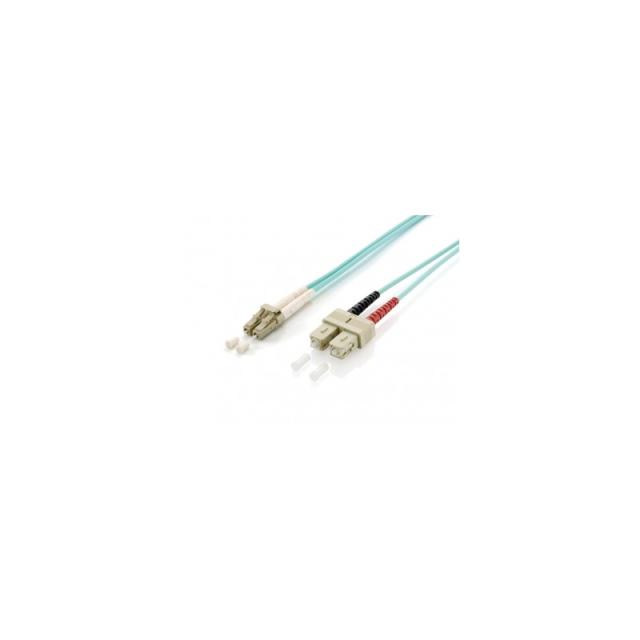 Equip - 255316 Cable de fibra óptica e InfiniBand 10 m LC SC Turquesa