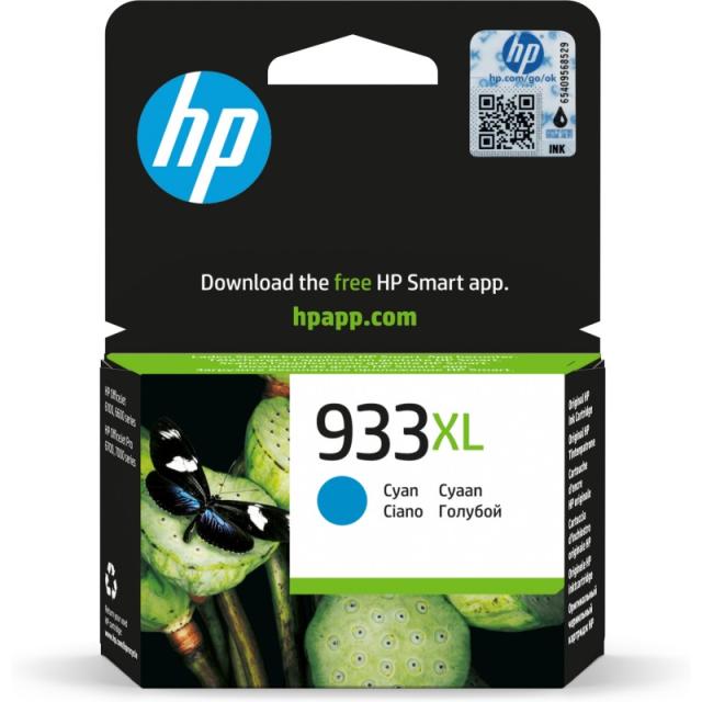 HP - Cartucho de tinta original 933XL de alta capacidad cian