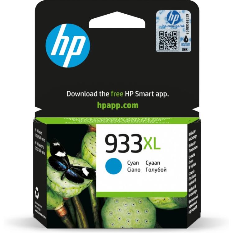 HP - Cartucho de tinta original 933XL de alta capacidad cian
