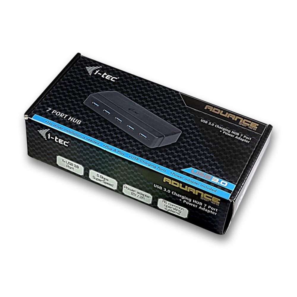 i-tec - USB 3.0 Charging HUB 7 Port + Power Adapter