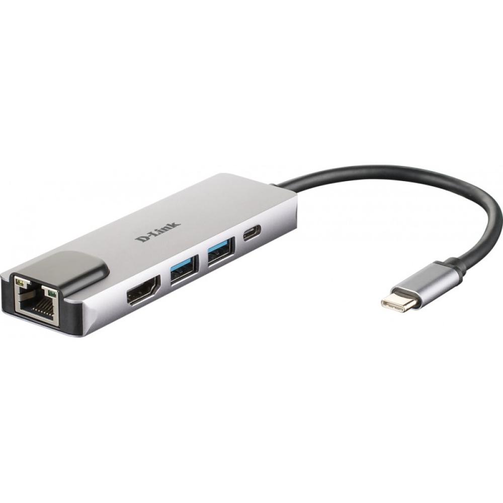 D-Link - DUB-M520 base para portátil y replicador de puertos Alámbrico Thunderbolt 3 Aluminio