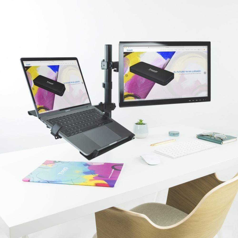 TooQ - Soporte de mesa para pantalla 13"-32" y portátil