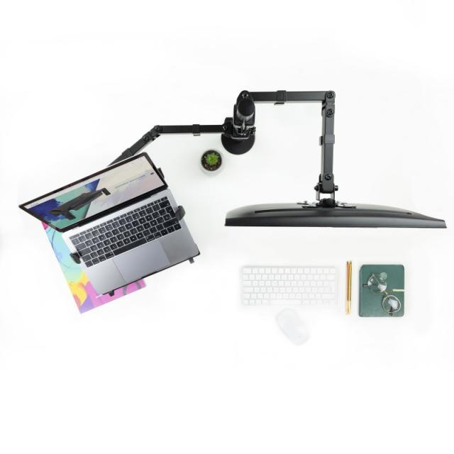 TooQ - Soporte de mesa para pantalla 13"-32" y portátil