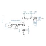 TooQ - Soporte de mesa para pantalla 13"-32" y portátil