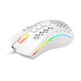 REDRAGON - M988-RGB STORM ELITE WHITE, Mouse Optico HoneyComb Blanco