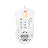 REDRAGON - M988-RGB STORM ELITE WHITE, Mouse Optico HoneyComb Blanco