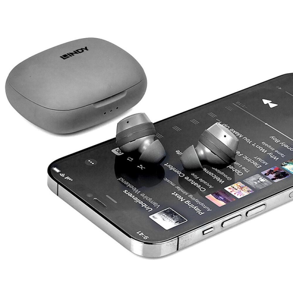 Lindy - LE400W Auriculares True Wireless Stereo (TWS) Dentro de oído Coche Bluetooth Gris