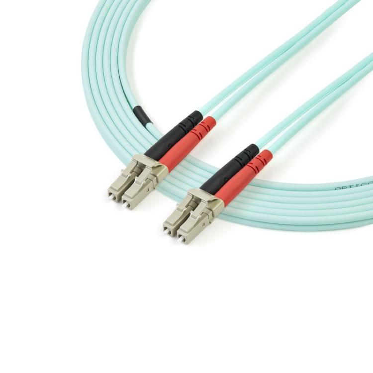 StarTech.com - Cable de 2m de Fibra Óptica Multimodo OM3 LC a LC UPC - Full Duplex 50/125µm - para Redes de 100G - LOMMF/VCSEL -