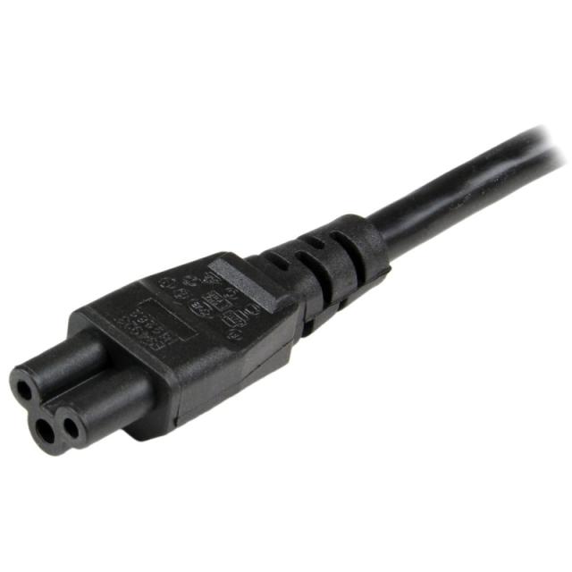 StarTech.com - Cable de 2m de Alimentación para Portátiles, Enchufe UE a C5, 2,5A 250V, 18AWG, Cable de Repuesto para Cargador,