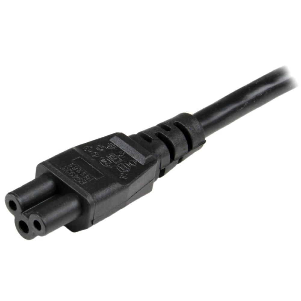 StarTech.com - Cable de 2m de Alimentación para Portátiles, Enchufe UE a C5, 2,5A 250V, 18AWG, Cable de Repuesto para Cargador,