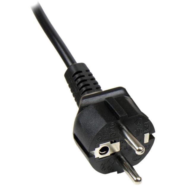 StarTech.com - Cable de 2m de Alimentación para Portátiles, Enchufe UE a C5, 2,5A 250V, 18AWG, Cable de Repuesto para Cargador,