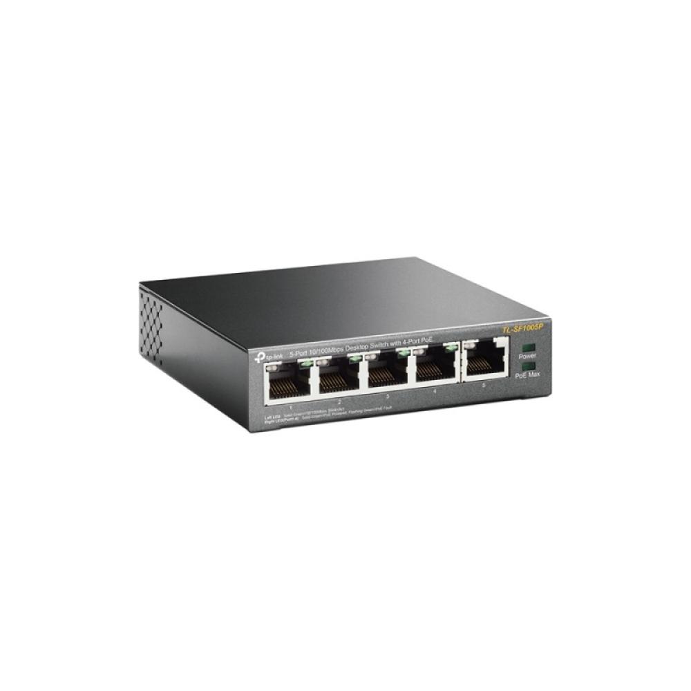 TP-Link - TL-SF1005P No administrado Fast Ethernet (10/100) Energía sobre Ethernet (PoE) Negro