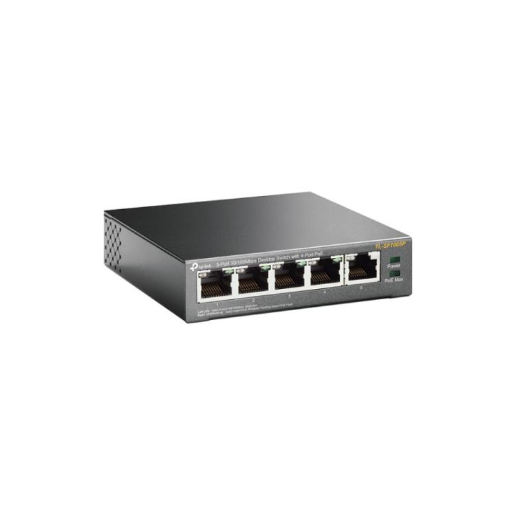 TP-Link - TL-SF1005P No administrado Fast Ethernet (10/100) Energía sobre Ethernet (PoE) Negro