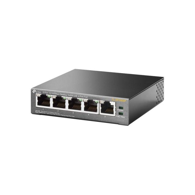 TP-Link - TL-SF1005P No administrado Fast Ethernet (10/100) Energía sobre Ethernet (PoE) Negro