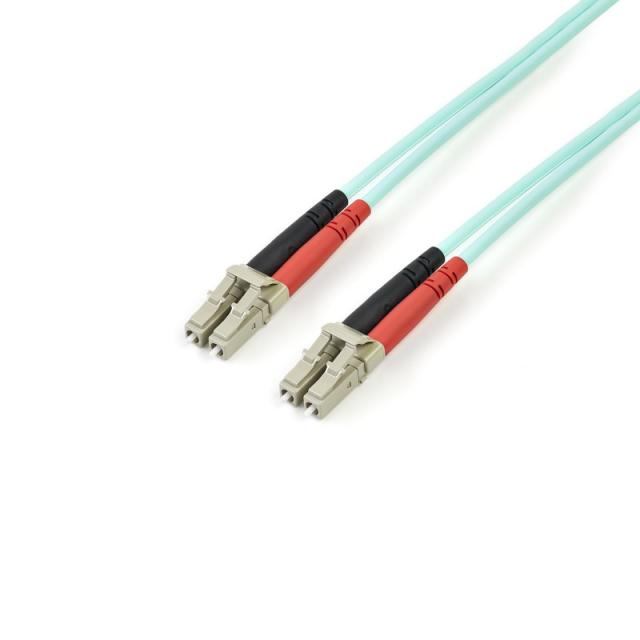 StarTech.com - Cable de 2m de Fibra Óptica Multimodo OM3 LC a LC UPC - Full Duplex 50/125µm - para Redes de 100G - LOMMF/VCSEL -