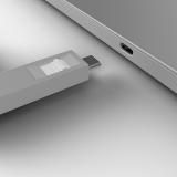 Lindy - 40427 bloqueador de puerto Bloqueador de puerto + clave USB Tipo C Blanco 5 pieza(s)