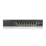 Zyxel - GS1920-8HPV2 Gestionado Gigabit Ethernet (10/100/1000) Energía sobre Ethernet (PoE) Negro