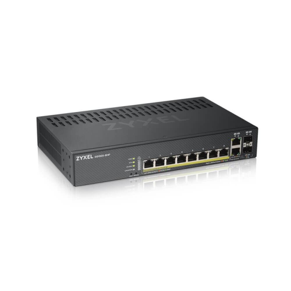 Zyxel - GS1920-8HPV2 Gestionado Gigabit Ethernet (10/100/1000) Energía sobre Ethernet (PoE) Negro