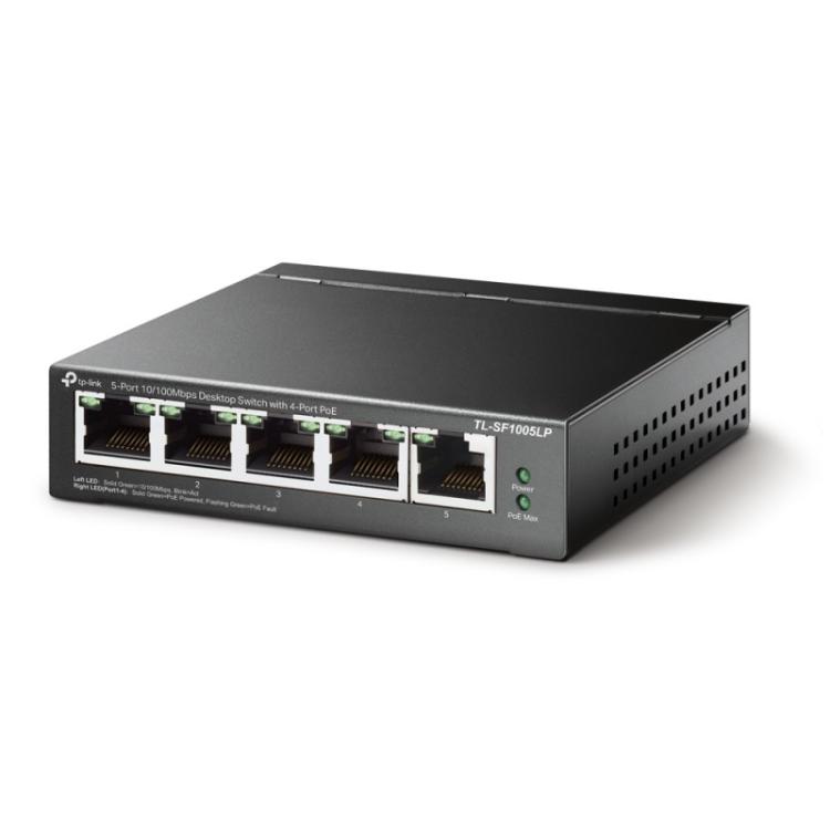 TP-Link - TL-SF1005LP switch No administrado Fast Ethernet (10/100) Energía sobre Ethernet (PoE) Negro