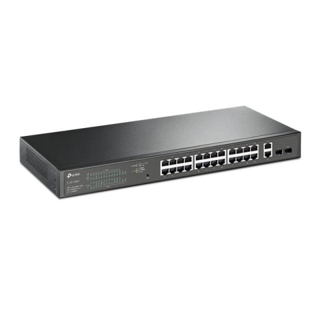 TP-Link - TL-SG1428PE switch Gestionado L2 Gigabit Ethernet (10/100/1000) Energía sobre Ethernet (PoE) 1U Negro
