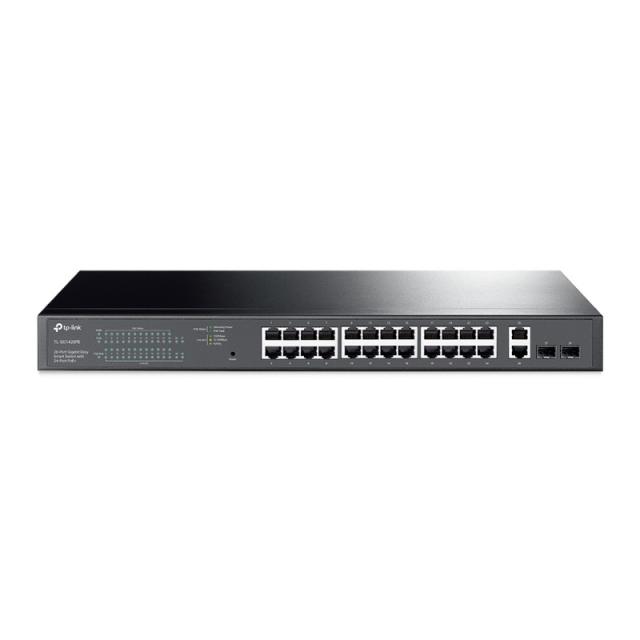 TP-Link - TL-SG1428PE switch Gestionado L2 Gigabit Ethernet (10/100/1000) Energía sobre Ethernet (PoE) 1U Negro