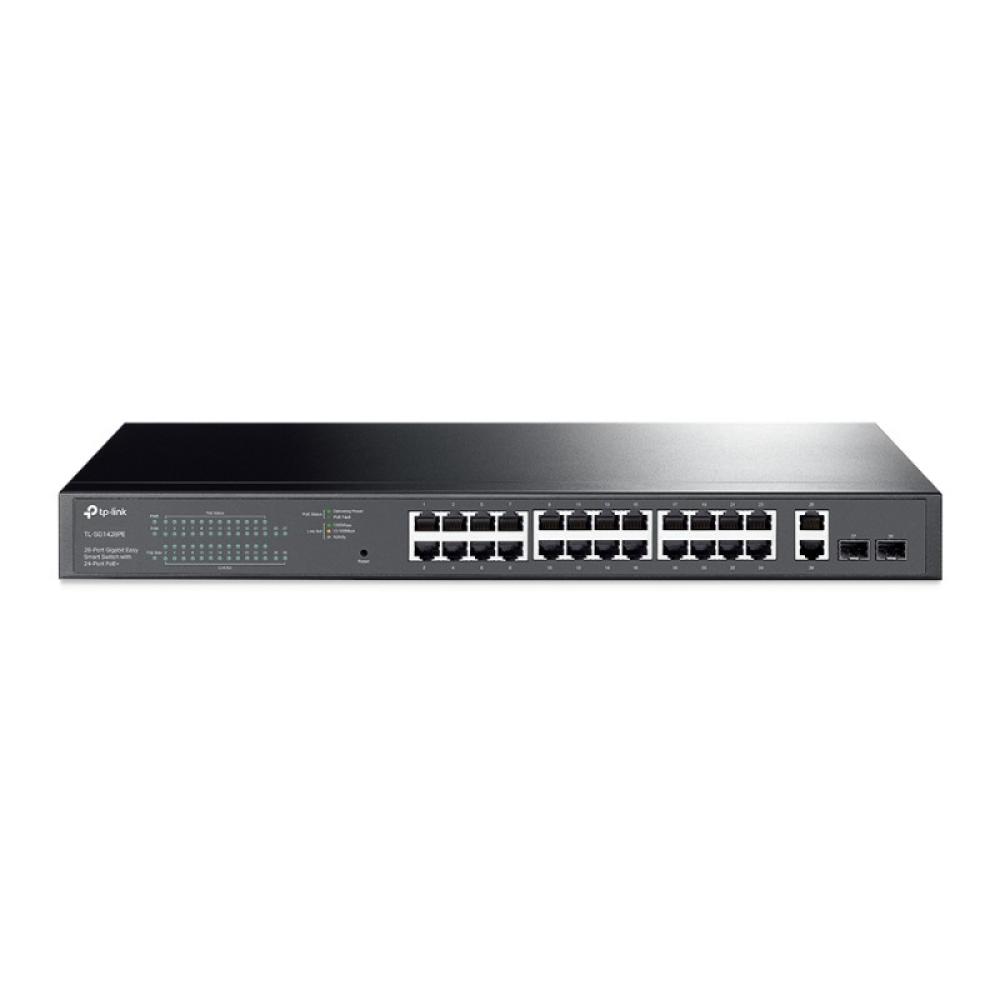 TP-Link - TL-SG1428PE switch Gestionado L2 Gigabit Ethernet (10/100/1000) Energía sobre Ethernet (PoE) 1U Negro