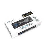AISENS - Caja Externa M.2 (NGFF) RGB Gaming ASM2-RGB013B NVMe a USB3.2 Gen2, Negra