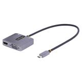 StarTech.com - Adaptador de Vídeo USB C, Adaptador Multipuertos USB Tipo C a HDMI VGA con Salida de Audio de 3,5mm, HDR 4K a 60H