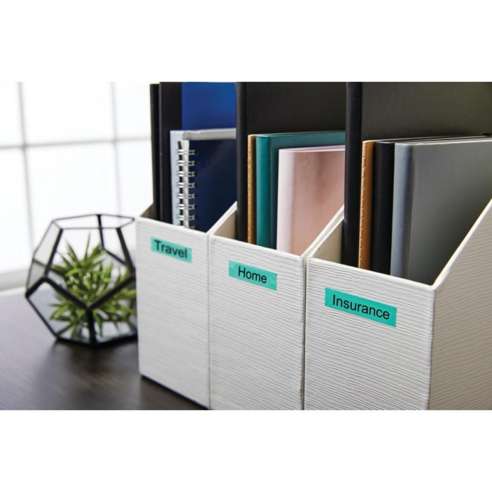 DYMO - D1 - Etiquetas estándar - Negro sobre verde - 12mm x 7m