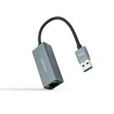 Nanocable - Conversor USB 3.0 a Ethernet Gigabit 10/100/1000 Mbps, Aluminio, Gris, 15 cm