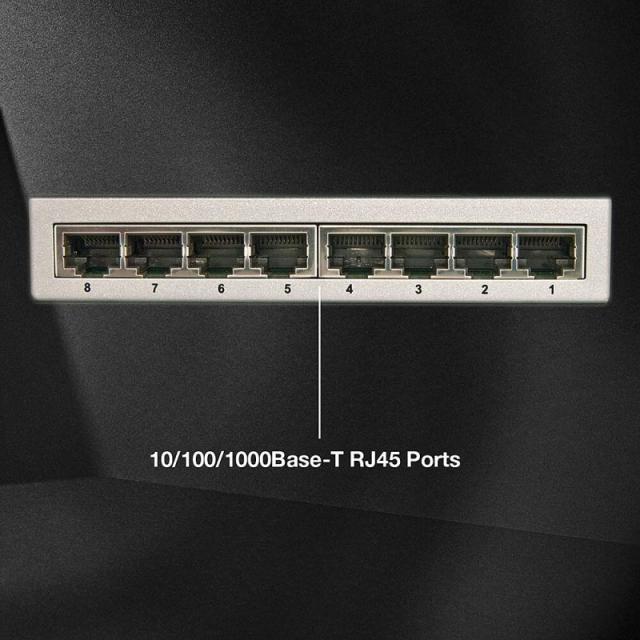 Lindy - 25045 switch Gestionado Gigabit Ethernet (10/100/1000) Energía sobre Ethernet (PoE) Plata