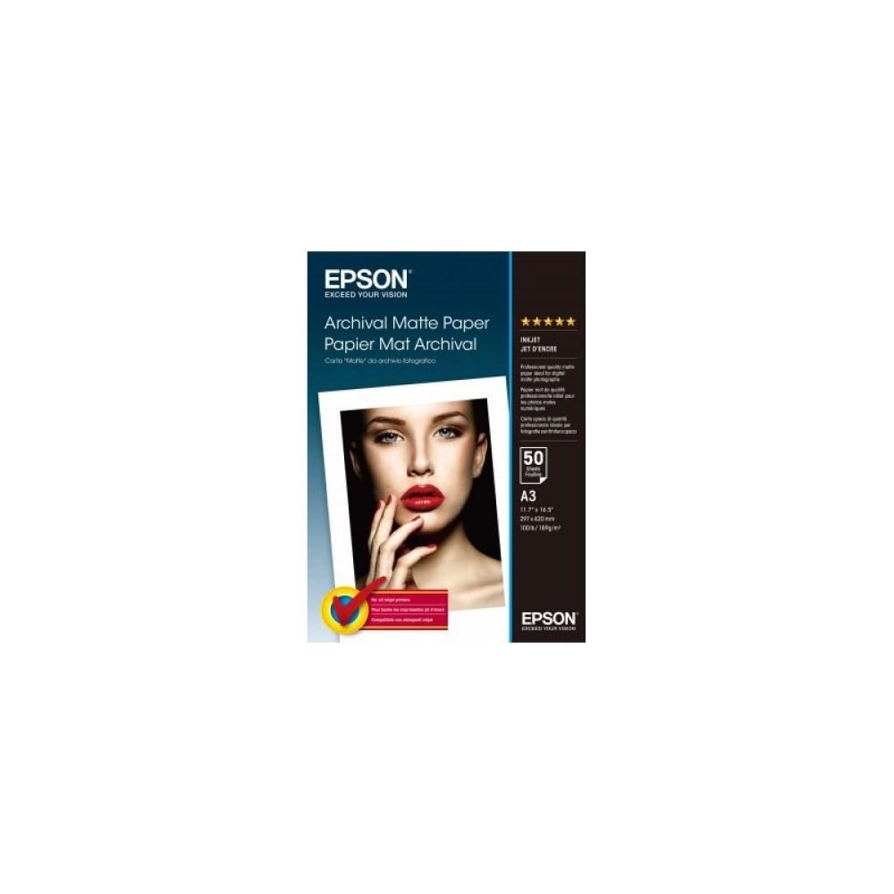 Epson - Archival Matte Paper, DIN A3, 189 g/m², 50 hojas